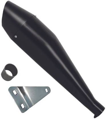 GOLSM Dolphin Exhaust silencer Black Glasswool Royal Enfield Classic 350 Full Exhaust System