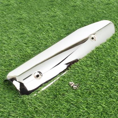 MACH7 LONG PUNJAB SILENCER HEAT SHIELD CHROME MADE IN INDIA Royal Enfield Classic, Classic 500, Classic Desert Storm, Super|Thunderbird, Twin spark, Electra Full Exhaust System
