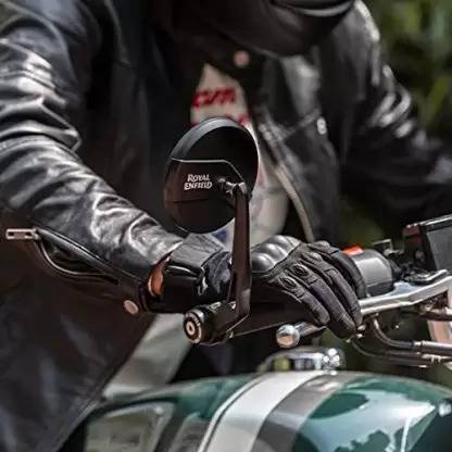 aqrin Handle Grip End Round Side Rear View Mirror for Hunter 350 bike Bike Fairing Kit