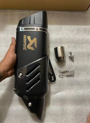 ऑटो एम टी Blck-Carbon AKRAPOVIC Muffler Exhaust Pipe Akrapovic Exhaust Universal  बाइक फेयरिंग किट
