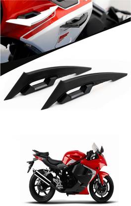 GONAMA Universal Black Wing Side Helmet Spoiler Aerodynamic Wing Dynamic Helmet SG111 Handle Bar Grip For Honda Universal For Bike