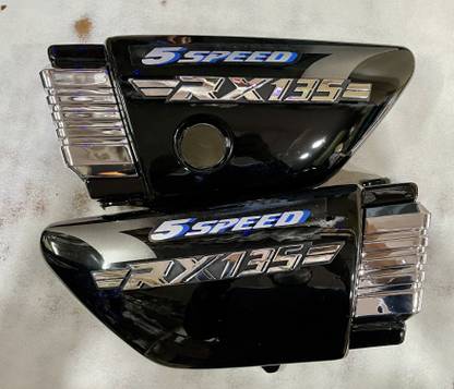 A.A.I Rx135 5Speed Battery Side Panel Set with Monogram Chrome Kit (Black) Bike Fairing Kit