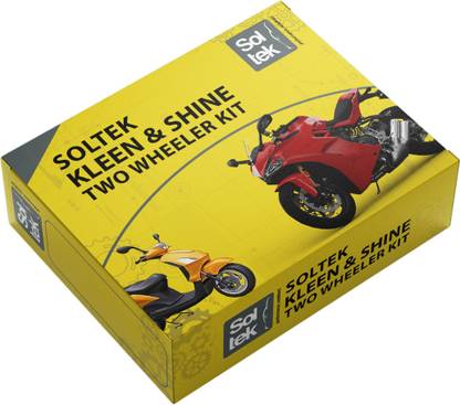 SOLTEK Kleen & Shine 2W Kit, Multishine 100 ml, Handy Sponge, Kleen Shampoo, Microfibre Cloth Combo