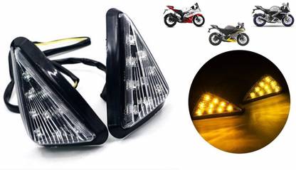 OBEROI'S TRADERS R15 V2/V3/V4 & M Smoke Triangle Flush Mount LED Turn Signals Blinker / Indicator Bike Fairing Kit