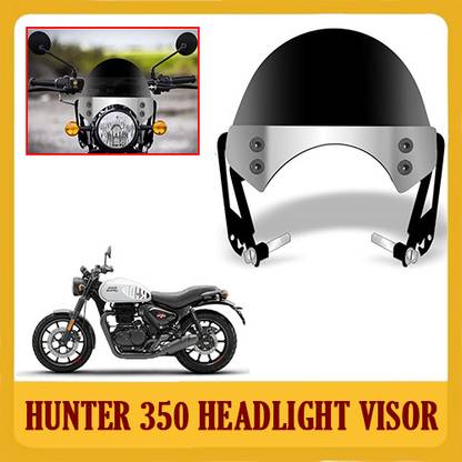 DAZZRIDE DZRD04 RE Hunter 350 Unbreakable Headlight Visor | Windshield |Wind Deflector Bike Fairing Kit