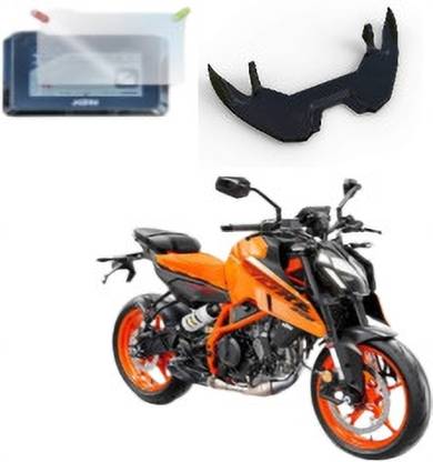गोगना मार्ट KTM RC WINGLET BLACK AND SCREEN GUARD /SCREEN PROTECTOR FOR 2024 MODEL  बाइक फेयरिंग किट