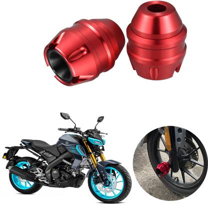 LAVISHLOOK Red CNC Anti Drop Front Fork Frame Slider for Yamaha MT15 ( BS4 + BS6 ) Bike Fairing Kit