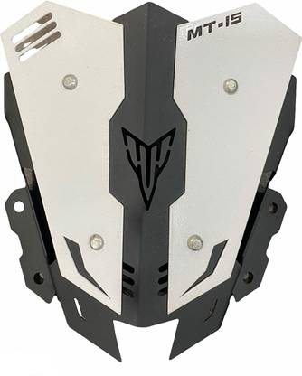 Auto MT WHITE Metal Visor MT15 Windscreen Wind Deflector Short Visor Yamaha MT15 MT-15 Bike Fairing Kit