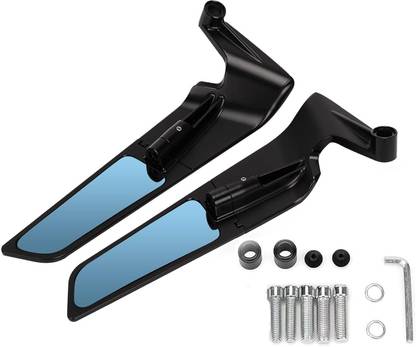 BRXR York Fitting 360° Wide Angle Rear View Adjustable Stealth Side Mirror For Aerox Bike Fairing Kit