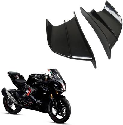 Vagary Black Bike Wings Side Winglet for TVS Apache RR 310 Bike Fairing Kit