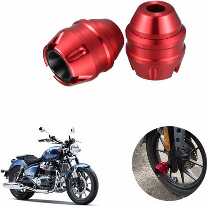 INGPRIDE Red CNC Anti Drop Front Fork Frame Slider for Royal Enfield Meteor 650 Bike Fairing Kit