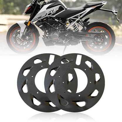 Sunriders Carbon Pattern Pro Bike Disc Wheel Cover 17 Inch(Pack of 2) KTM Duke 125 Wheel Cover For NA NA