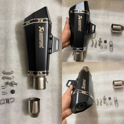 Auto MT Black AKRAPOVIC Muffler Exhaust Pipe Akrapovic Exhaust WID DB Killer Universal Bike Fairing Kit