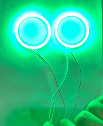 Auto MT GREEN (2PC) 60MM COB RING LED Angel Eyes Led Ring DRL Halo Ring COB LED Bike Fairing Kit