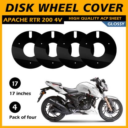ASRYD 17 Inch 4pcs ACP Sheet PRO Disc Bike Wheel Cover For Apache RTR 200 4V Bike Fairing Kit