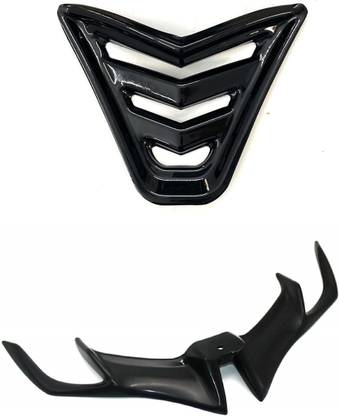 एक्यूब मार्ट Nose Grill For Yamaha R15 V3 shine Black + winglet black  बाइक फेयरिंग किट