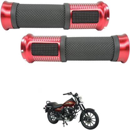 PRTEK Motorcycle Rubber Hand Grip For 7/8" 22mm Handlebar 596 Handle Bar Grip For Bajaj Avenger 220 DTS-i