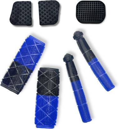 REENA Blue & Black Shade Grip Cover with Brake and Gear Lever Cover Handle Bar Grip For Universal For Bike Universal For Bike