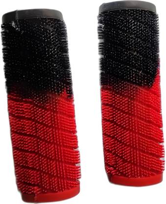Autopart Nexus Comfortable bike Rubber Handle Grip Cover pack of 2 -Black and Red Handle Bar Grip For Universal For Bike Universal For Bike