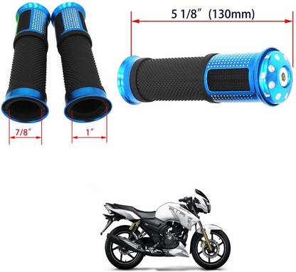 PECUNIA Motorcycle Hand Grips Anti-Skid Handlebar Rubber Bar End 399 Handle Bar Grip For TVS Apache RTR 180