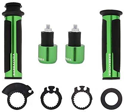 Gogna Mart Barracuda Italian Design Handle Grip with Metal Handlebar Ends with Aluminium Bike Fairing Kit