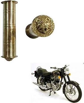MODAROCK PURE Brass Lion Face Handle Bar Grip-003 Handle Bar Grip For Royal Enfield NA