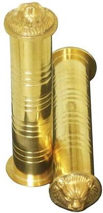MODAROCK PURE Brass Lion Face Handle Bar Grip-002 Handle Bar Grip For Royal Enfield NA