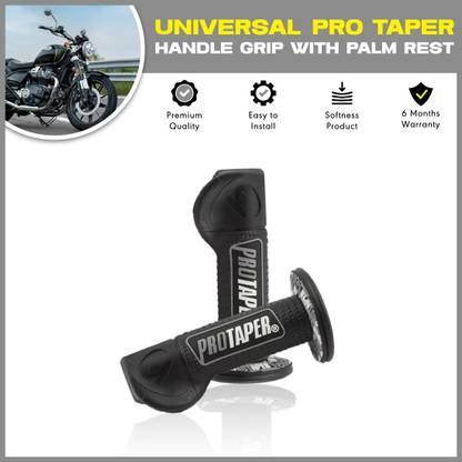 OBEROI'S TRADERS Universal Bike Handle Grip Cover With Palm Rest | Non Slip Dotted Grip Pattern Handle Bar Grip For Universal For Bike Universal For Bike