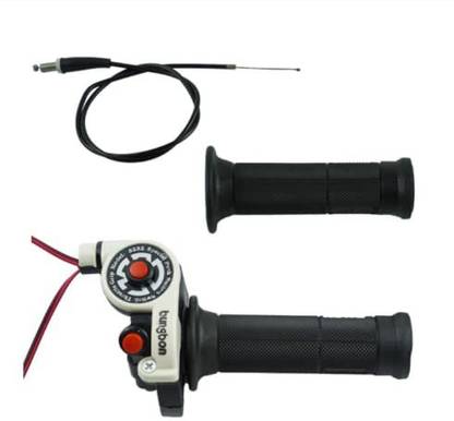 Gogna Mart Motorcycle Quick Throttle Grip with Cable,Accelerator with Engine On/Off Button Handle Bar Grip For Universal For Bike Universal For Bike