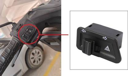 TRYFLY Universal Parking Hazard Indicator Switch Handle Bar Grip For Suzuki Burgman Street 125