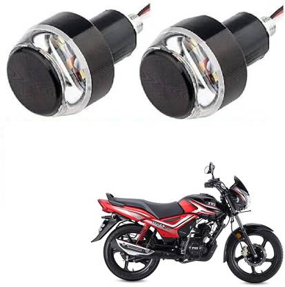 JMA TRADING Handlebar End Lights, White and Blue, (Set of 2)_44 Bike Handlebar Weights