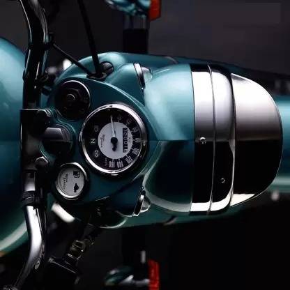 MODAROCK Metal Headlamp Cap Waterproof & Chrome Finished Headlight Shade Compatible Bike Headlight Grill