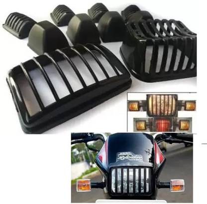 Muttfy Plastic Combol Tail Light Grill For Hero Splendor pro plus + (i3S) (Set Of 6) Bike Headlight Grill