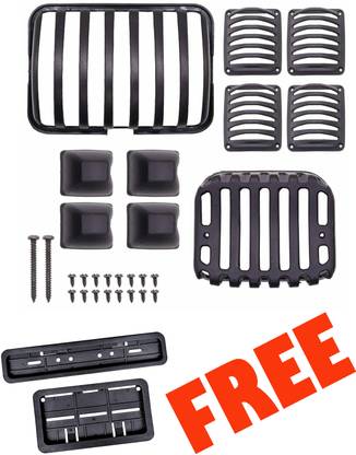 S P ENTERPRISES Bike Number Plate Frame free Splendor grill kit set Bike Headlight Grill