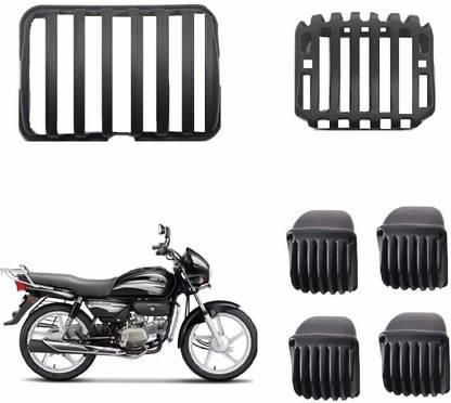 Vishal Mart Bike Headlight Covers Combo Set indicator, Tail Light Grill For Hero Splendor Bike Headlight Grill