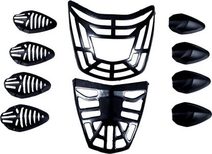 Vtrust Passin Pro Bs6 Bike Grill Set and Number Plate Free pack of 6 Bike Headlight Grill