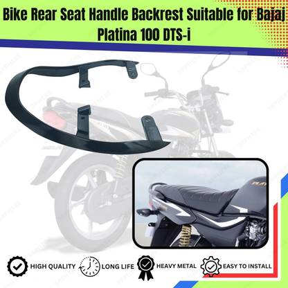 ENEMYT PLA3 Bike Rear Seat Handle Backrest Suitable for Bajaj Platina 100 DTS-i Bike Headlight Grill