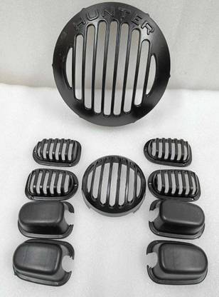 KOHLI BULLET ACCESSORIES Hunter Retro Bike Grill Set for Hunter 350 (Set of 10) Bike Headlight Grill