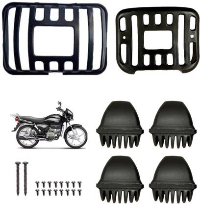 PROAUTO Splendor Plus, Pro Version 2.0 Plastic Headlight & Backlight Grill Set Bike Headlight Grill