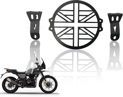 Moto Genius Front Headlight Grill Guard | Durable Metal Frame Protector (X Design) Bike Headlight Grill