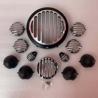 Seflipo CNC Diamond Grill Set for Bullet Enfield Classic Reborn (Set of 12) Bike Headlight Grill