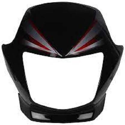 ARPIT ENTREPRISE Front CB Shine (Black/Red) Bike Headlight Visor