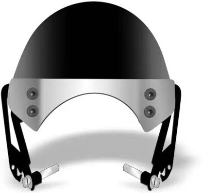 GLITO Hunter 350 Unbreakable Headlight Chrome Visor Bike Windshield