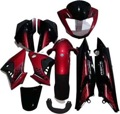 DIVINE Full Body Kit for Hero Glamour Type 7 Sports Bike, RED Colour Bike Headlight Visor