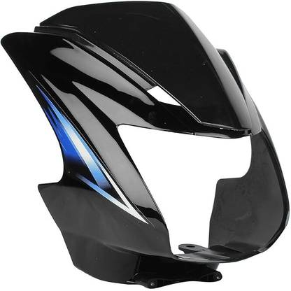 plutoauto Headlight Visor Compatible With TVS Star City 110 cvti Black With Blue Sticker Bike Headlight Visor