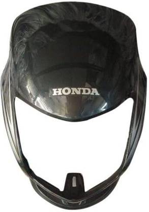 DreamRow Honda Dream Yuga Black/White Sticker Bike Headlight Visor