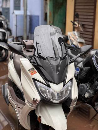 DADDY AUTO BURGMAN STREET 125 VISOR WINDSHIELD BLACK ROYAL DESIGN Bike Headlight Visor
