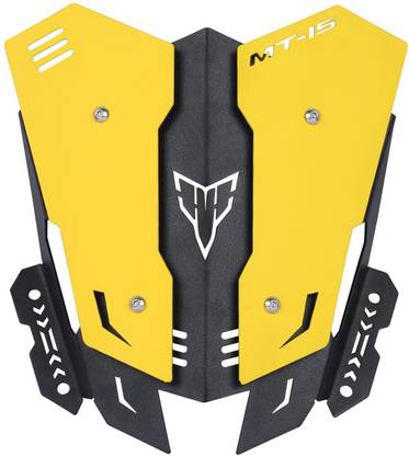 DAZZRIDE Premium Quality Metal Visor For Yamaha MT-15 Bike Windshield (Yellow) Bike Headlight Visor