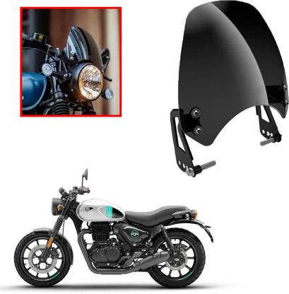 DAZZRIDE Hunter 350 Visor Glass | Unbreakable Headlight Bolt Visor | Windshield Protector Bike Windshield