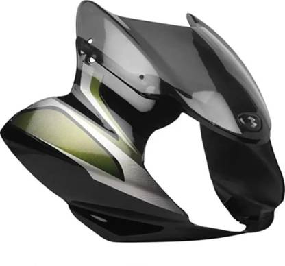 PARASNATH Discover 100cc black green visor Bike Headlight Visor
